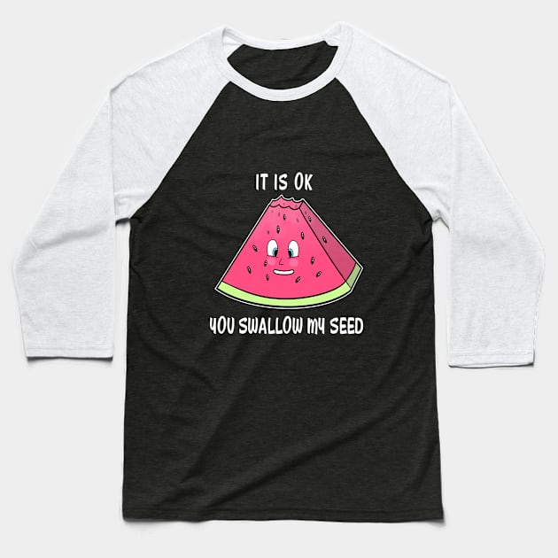 Swallow my seed Baseball T-Shirt by peekxel